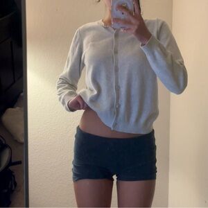 Black / dark navy foldover mini Brandy Melville shorts